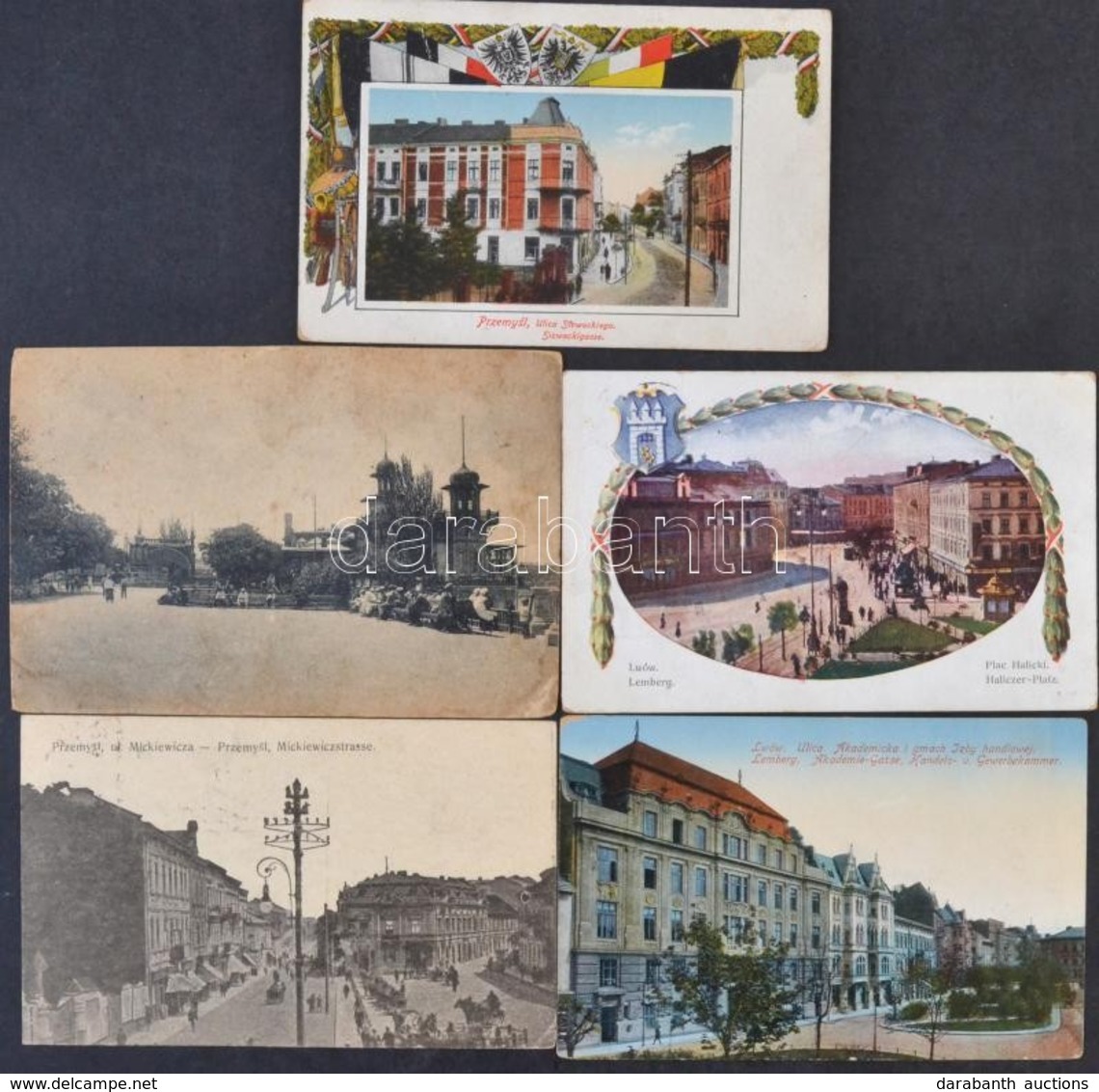 ** * 7 Db RÉGI Lengyel és Ukrán Városképe Lap / 7 Pre-1945 Polish And Ukrainian Town-view Postcards - Unclassified