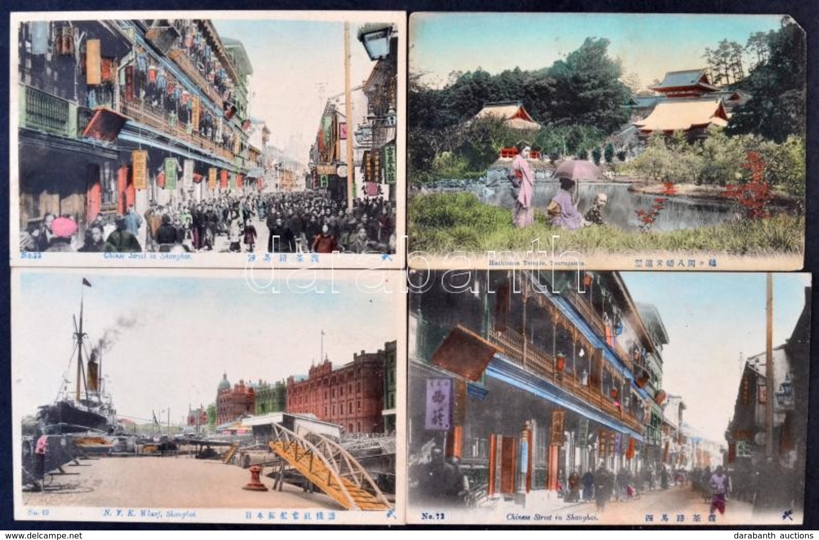 ** * 15 Db VEGYES ázsiai Városképes Lap / 15 Mixed Asian Town View Postcards - Unclassified