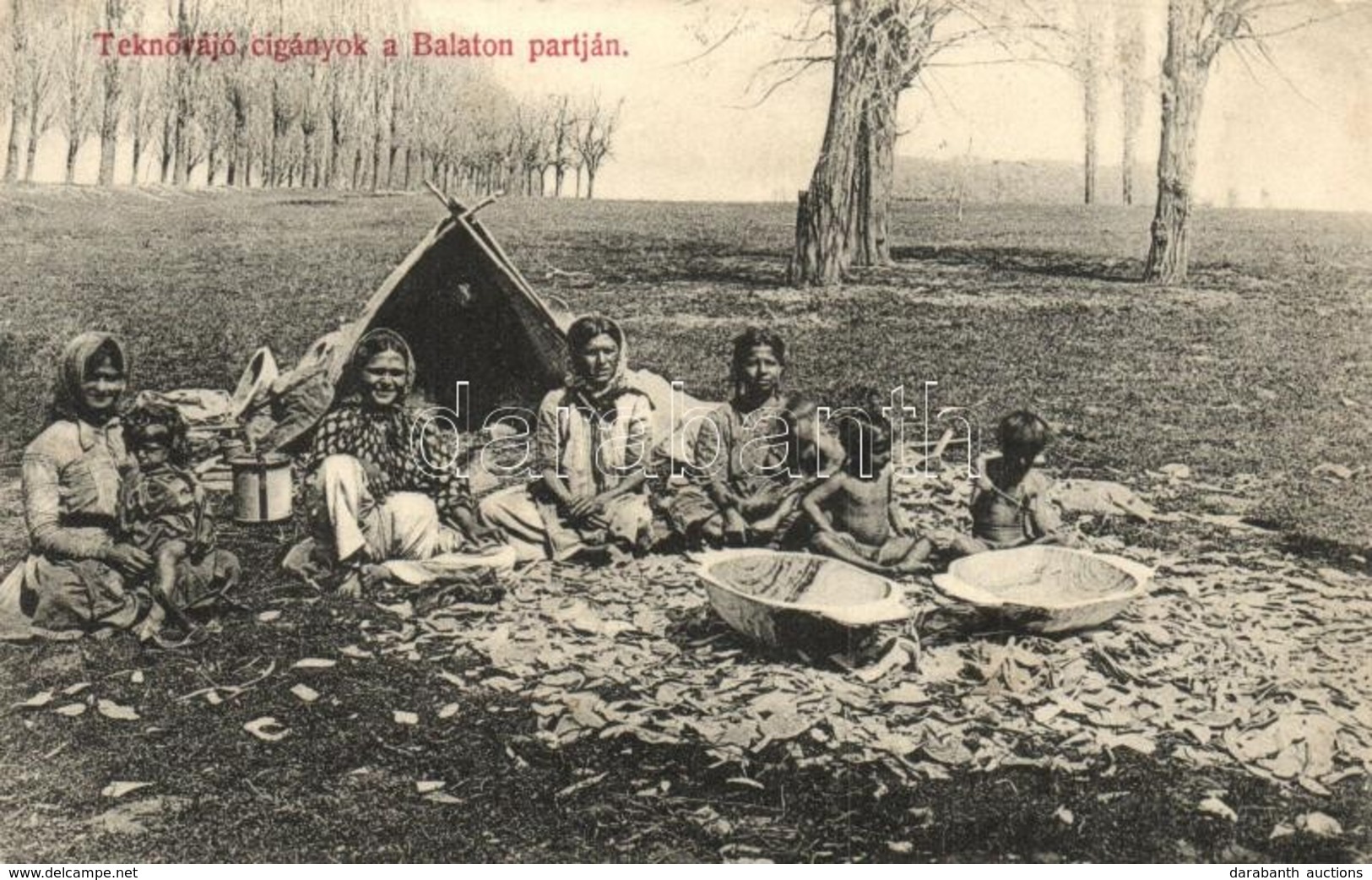 * T3 Balatoni Teknővájó Cigányok, Folklór. Kiadja Mérei Ignác (fl) - Zonder Classificatie