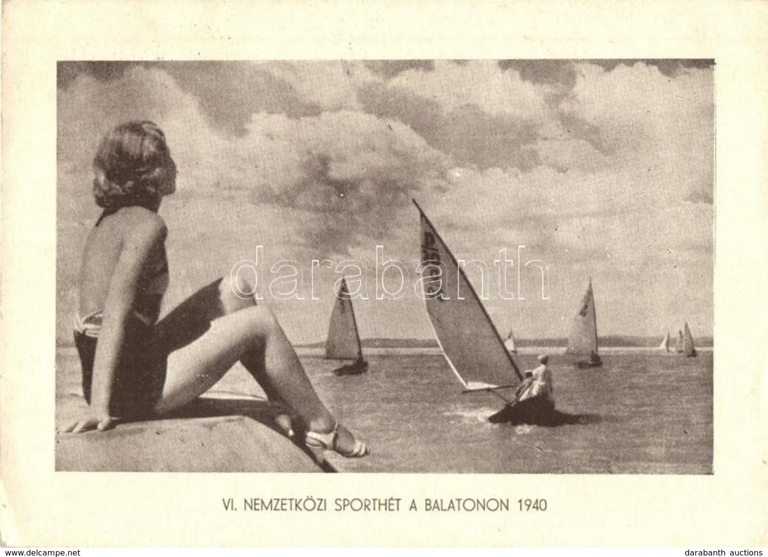 T2/T3 1940 Balaton, VI. Nemzetközi Sporthét A Balatonon + So. Stpl. (EK) - Zonder Classificatie