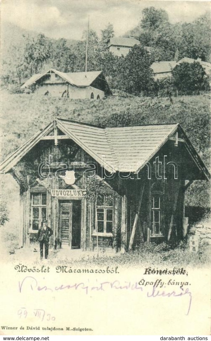 T2/T3 1899 Rónaszék, Costiui (Máramaros); Apaffy-bánya, Wizner és Dávid Kiadása / Mine (EK) - Unclassified