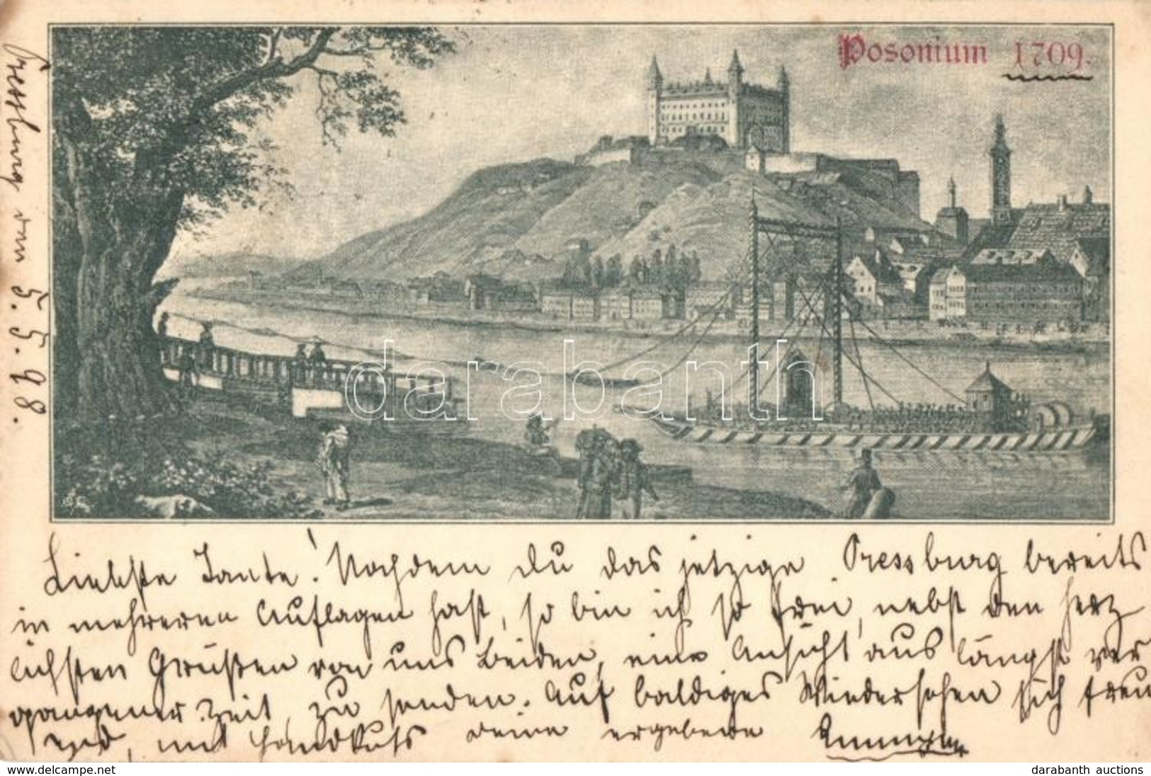 T2 1898 Pozsony, Pressbrug, Bratislava; Posonium Anno 1709. - Unclassified