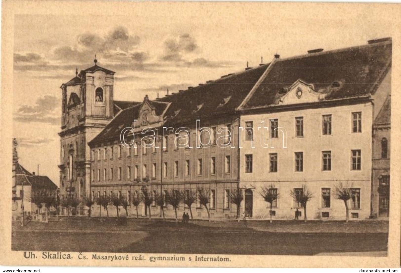 ** T2 1921 Szakolca, Uhorska Skalica; Masarykov Reálgimnázium és Internátus / Grammar School And Boarding School / Pozdr - Unclassified