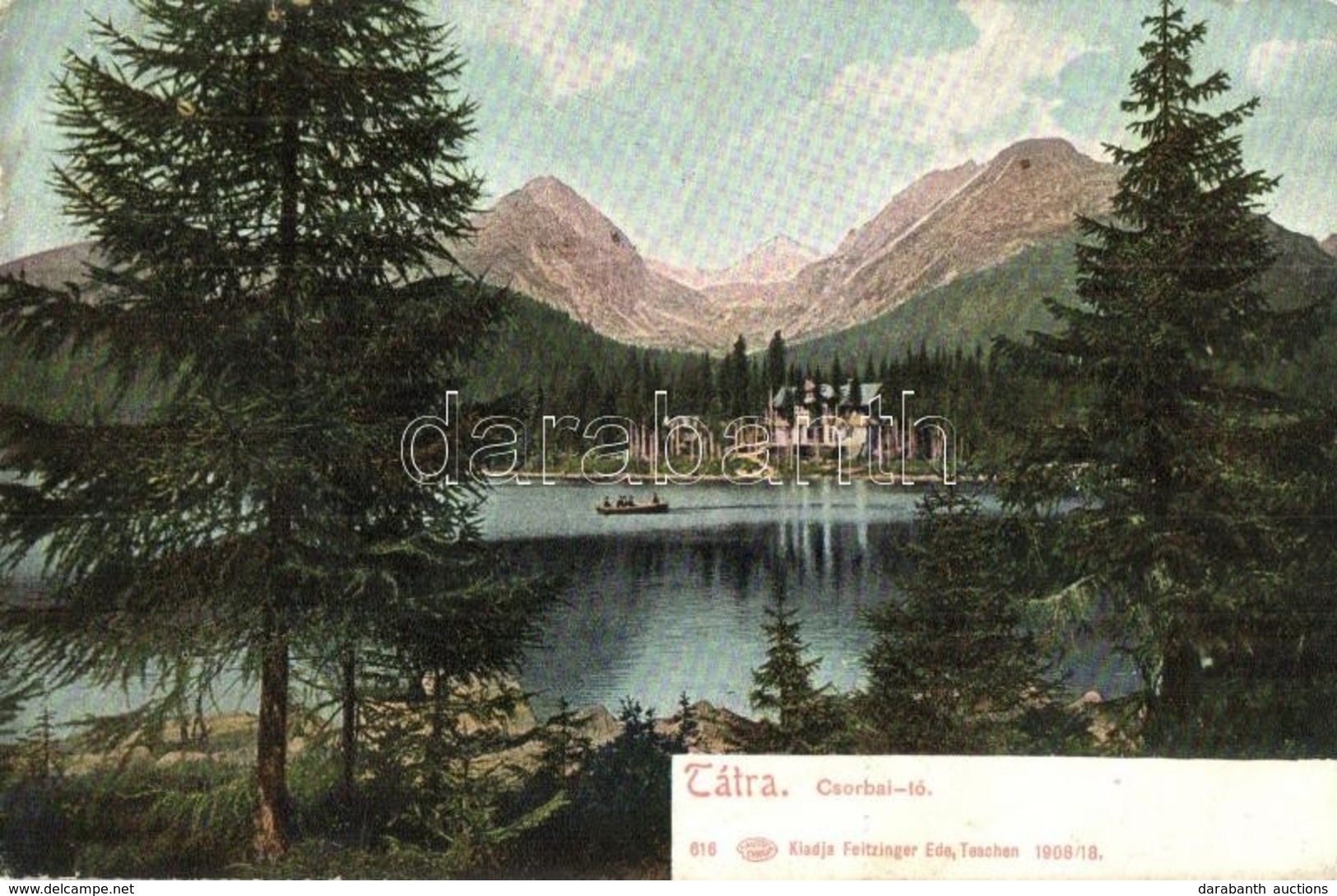 T2 Tátra, Csorbai-tó. Feitzinger Ede 616. 1908/18. / Csorba-See / Lake - Unclassified