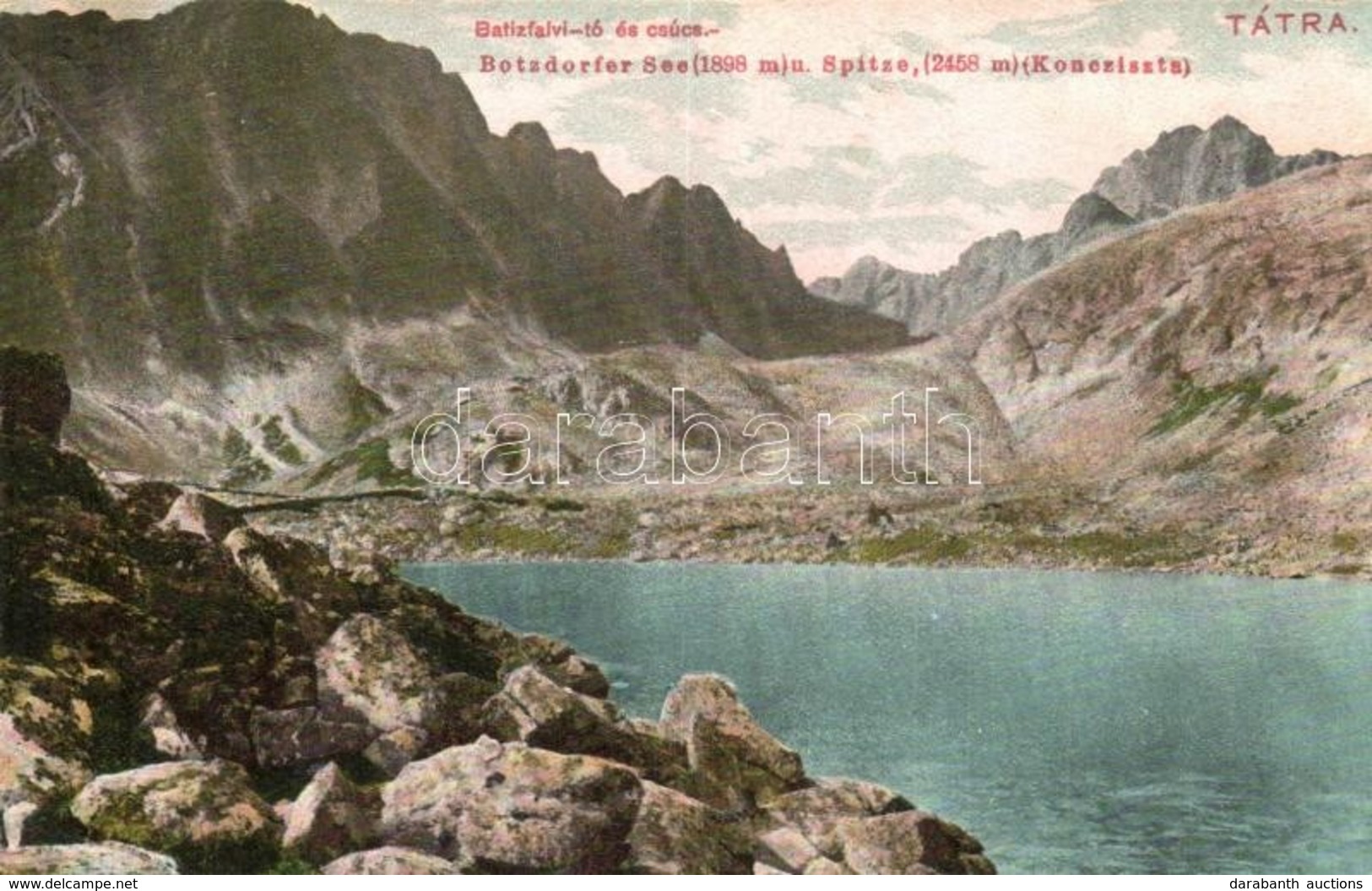 * T1/T2 Tátra, Batizfalvi-tó és Csúcs. Feitzinger Ede No. 765. / Lake With Mountain Peak - Unclassified