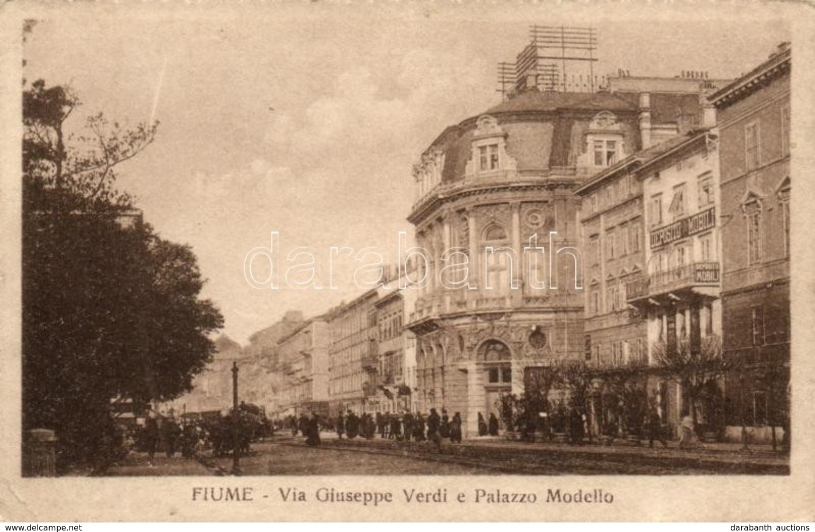 * T2/T3 Fiume, Via Giuseppe Verdi, Palazzo Modello / Street, Palace (EK) - Zonder Classificatie
