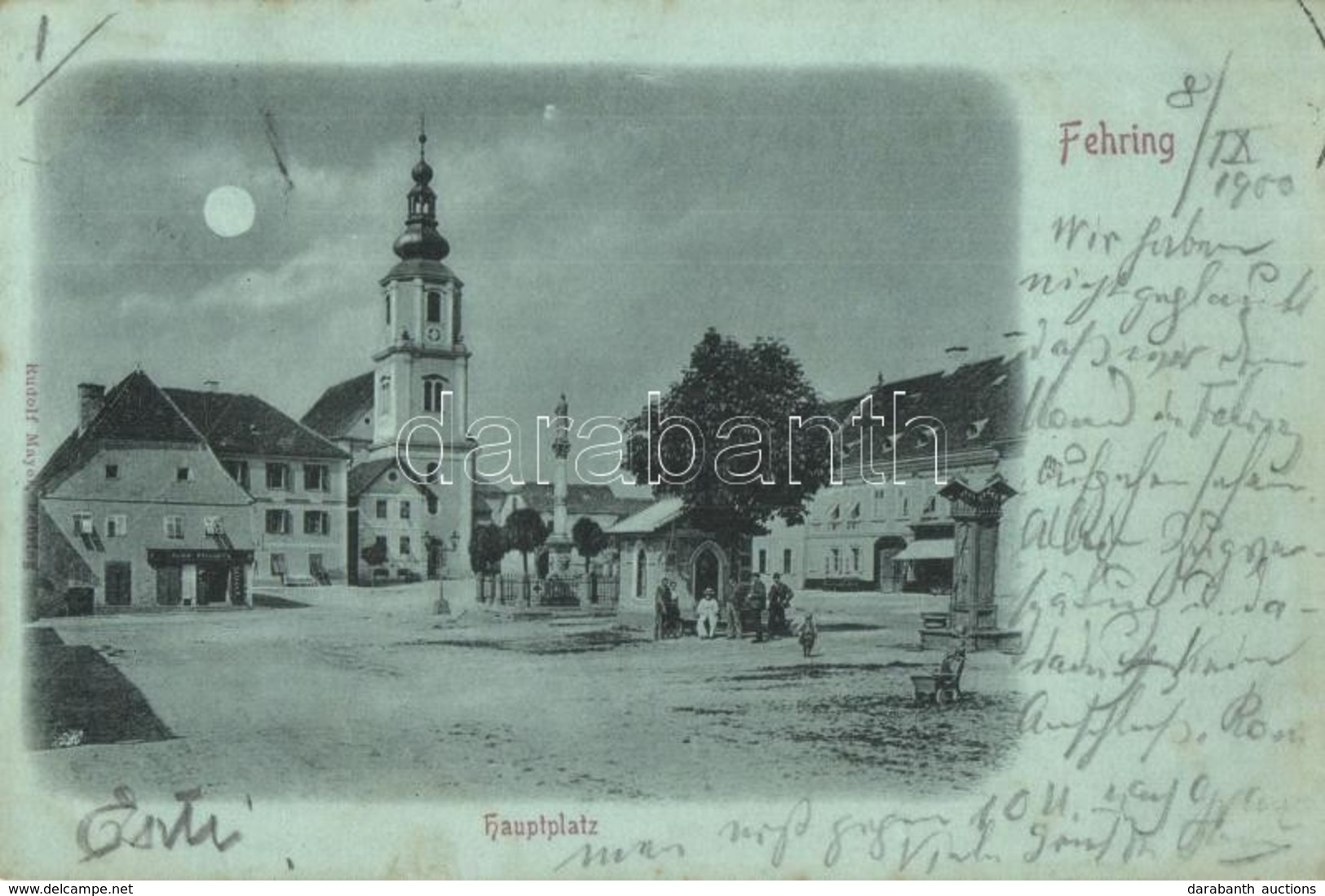 T2 Fehring, Hauptplatz / Main Square At Night - Zonder Classificatie