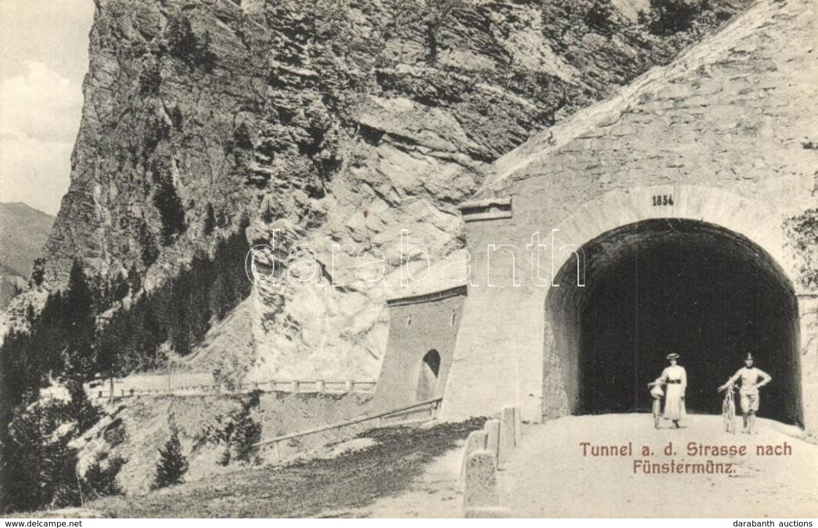 ** T1 Finstermünz, Fünstermünz (Tirol); Tunnel With Bicyclists On The Border Between Austria And Switzerland - Zonder Classificatie