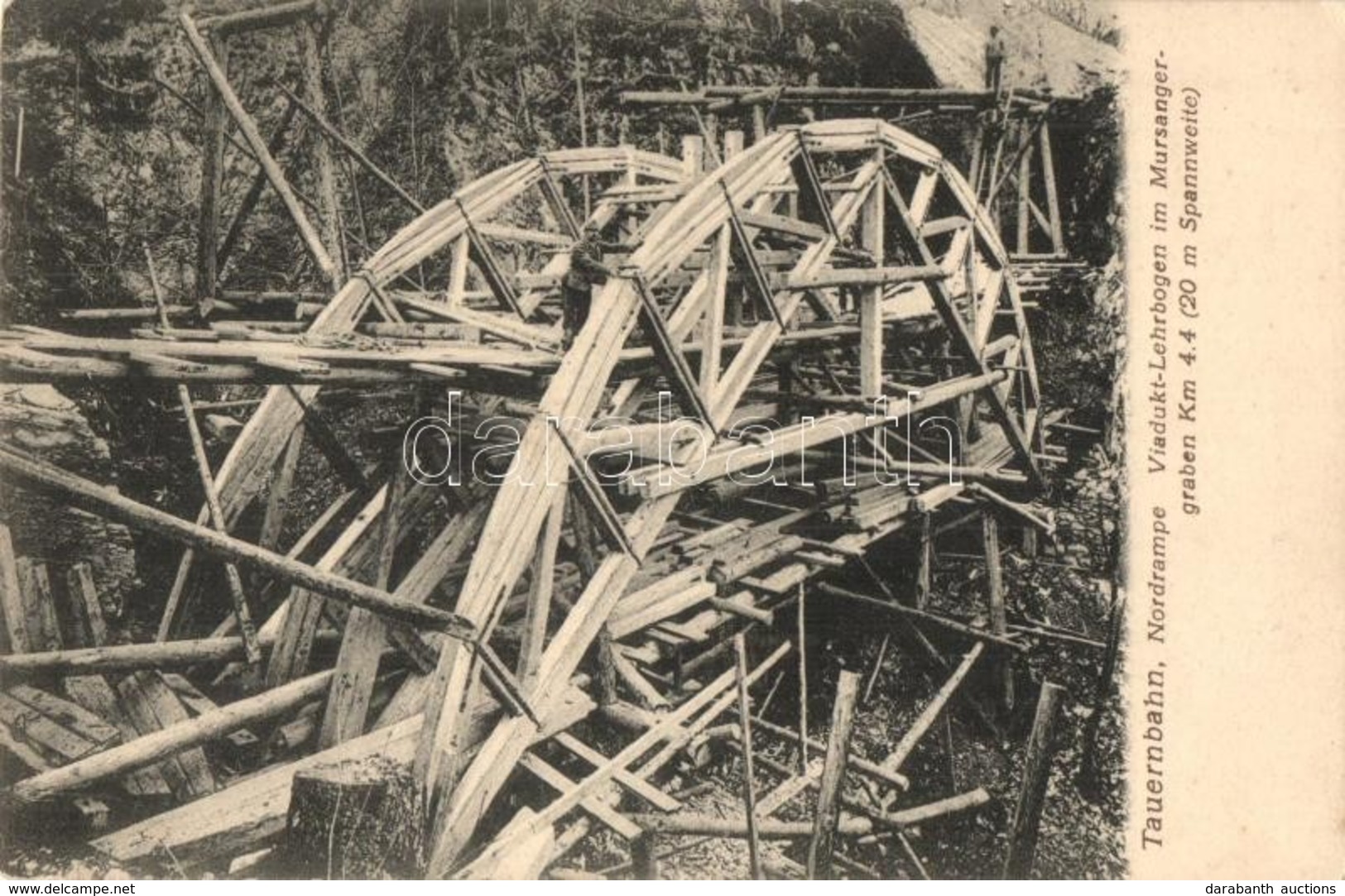 ** T1/T2 Mursangergraben, Tauernbahn, Nordrampe, Viadukt-Lehrbogen / Railway Bridge In Construction - Unclassified