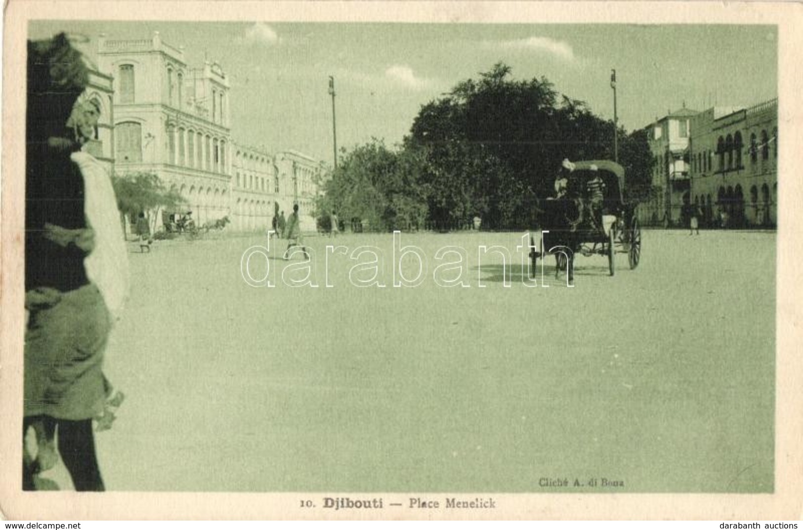 ** T2 Djibouti, Place Menelick / Sqaure With Chariot - Zonder Classificatie