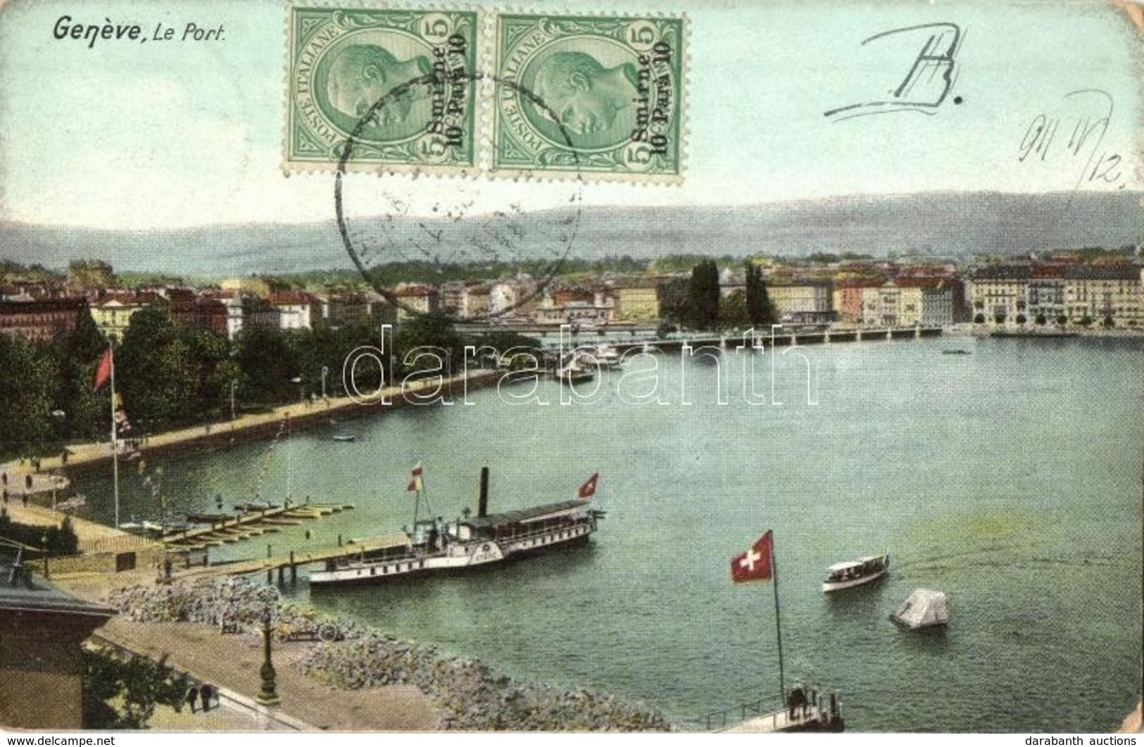 T2/T3 Geneva, Geneve; Le Port / Harbour, Steamships. TCV Card (EK) - Zonder Classificatie