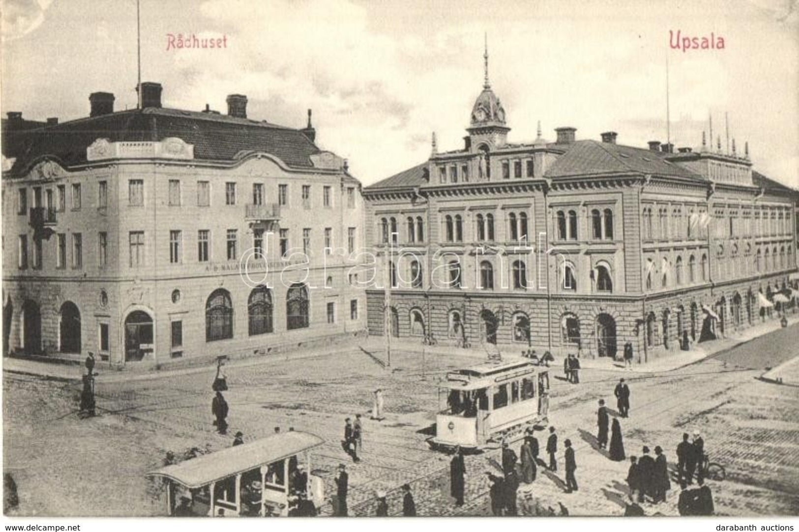 ** T1 Uppsala, Upsala; Radhuset / Town Hall, Trams - Zonder Classificatie