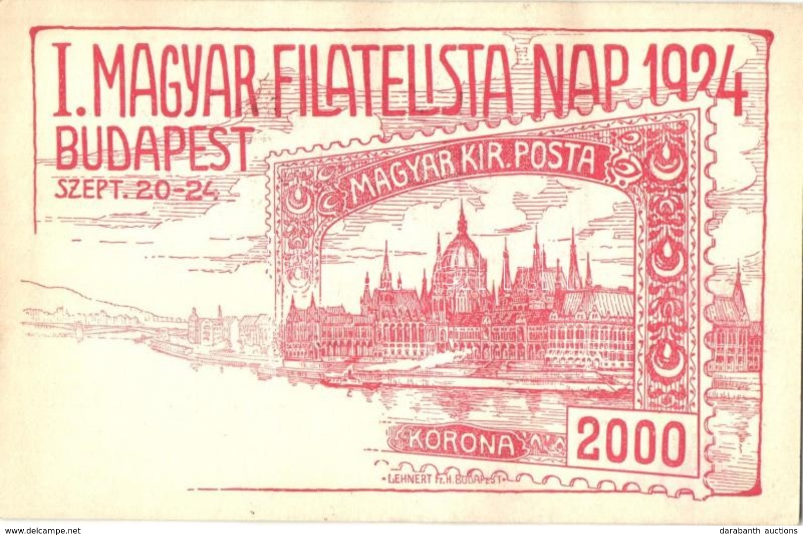 * T2/T3 1924 Budapest, I. Magyar Filatelista Nap / 1st Hungarian Philatelist Day, So. Stpl S: Lehnert - Zonder Classificatie