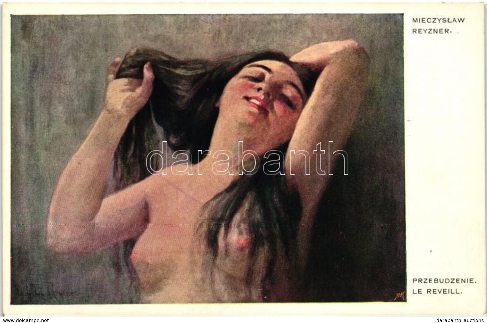 ** T2 'La Reveill' / Nude Lady, Erotic Art Postcard, Lwowskie Wyawnictwo Kart No. 861  S: Mieczyslaw Reyzner - Unclassified