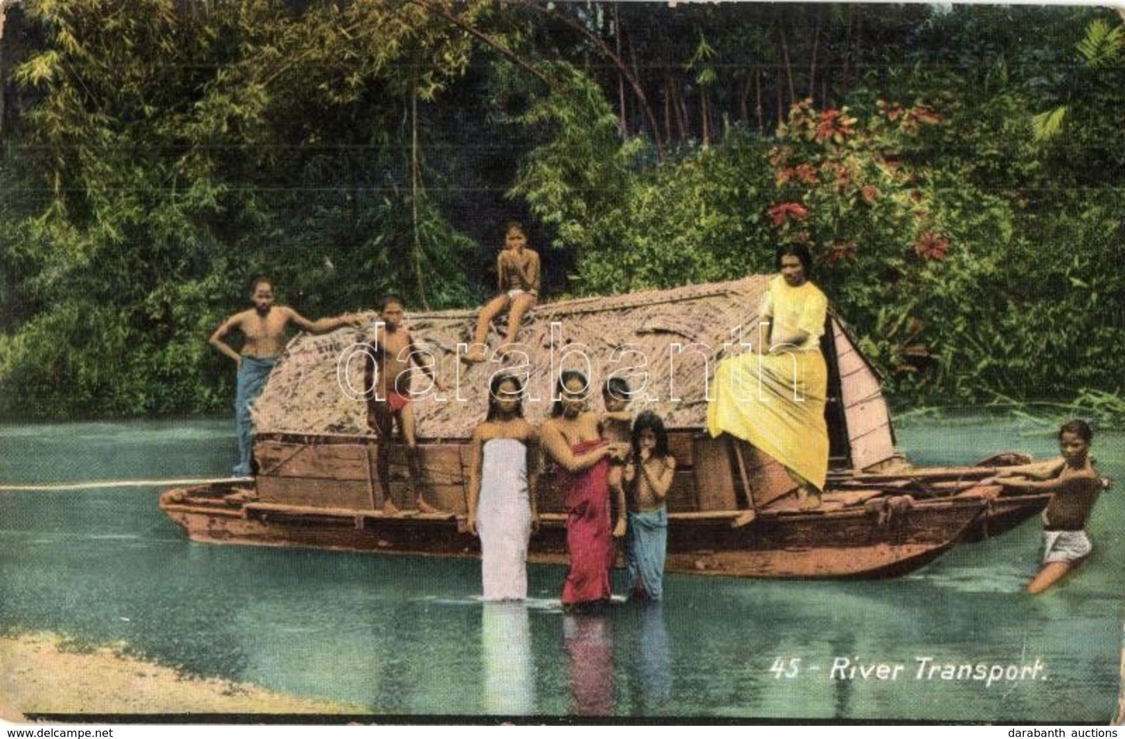 T2/T3 River Transport In Ceylon. Sri Lankan Folklore. The Colombo Apothecaries Co. Ltd. No. 45. (EK) - Zonder Classificatie