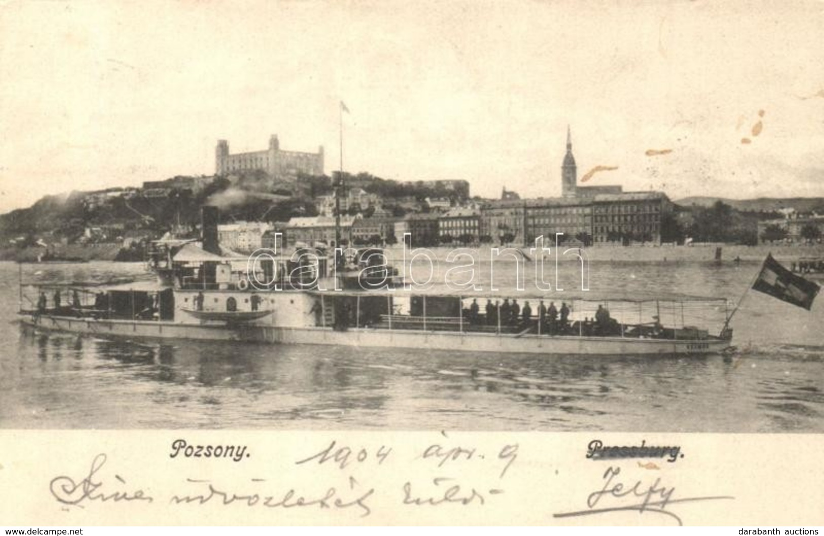 T2 Szamos Monitor Pozsonynál, Dunai Flottilla. 'Bediene Dich Allein' Kiadása / Donau-Flottille / Hungarian Danube Fleet  - Zonder Classificatie