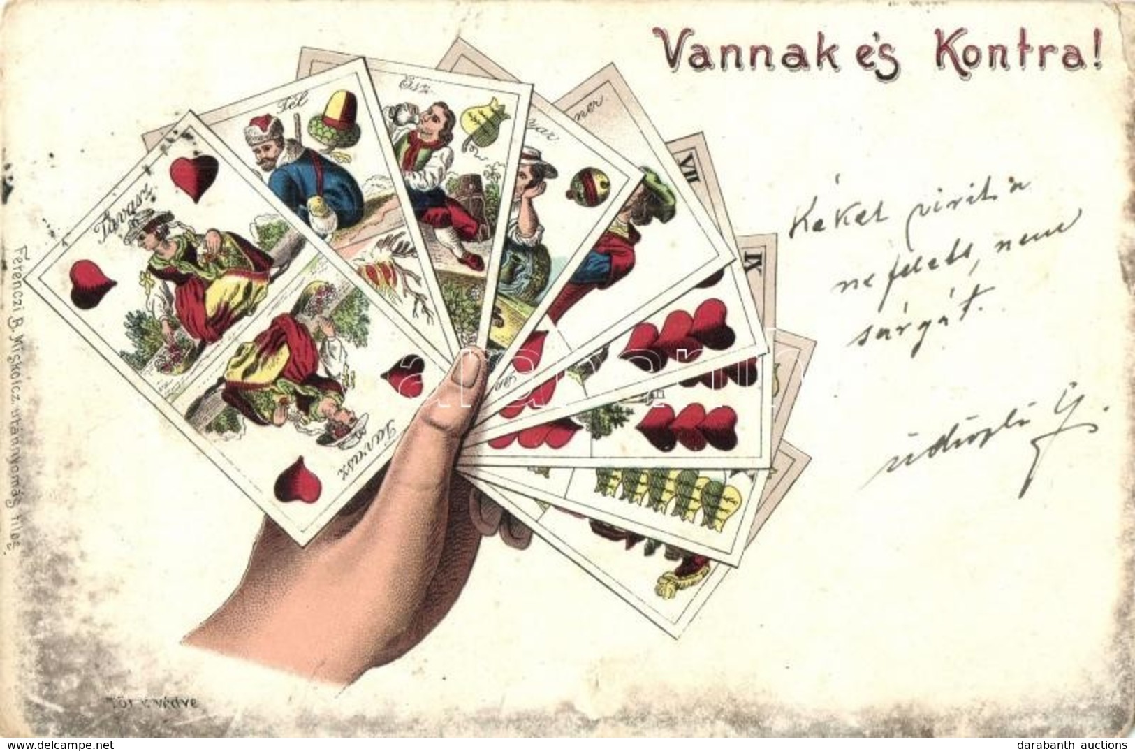 T2/T3 Vannak és Kontra! Magyar Kártyás Képeslap. Ferenczi B. Kiadása / Hungarian Cards, Litho (EK) - Unclassified
