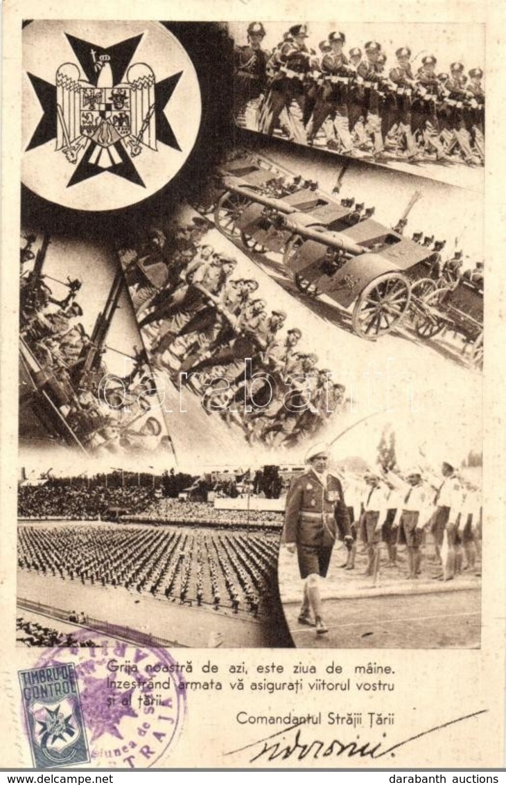 * T2 Comandantul Straja Tarii: Teofil Sidorovici / Romanian Paramilitary Youth Organization Propaganda Card - Zonder Classificatie