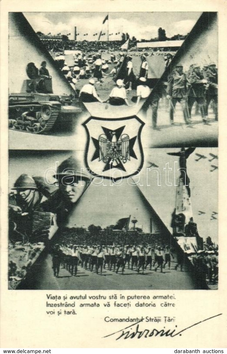 * T2 Comandantul Straja Tarii: Teofil Sidorovici / Romanian Paramilitary Youth Organization Propaganda Card - Zonder Classificatie