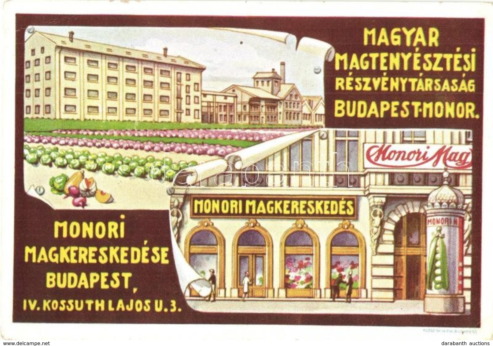 ** T2/T3 Monori Mag Reklámlap A Budapesti Kereskedéssel. Magyar Magtenyésztési Rt. Budapest-Monor / Hungarian Seed Cultu - Zonder Classificatie