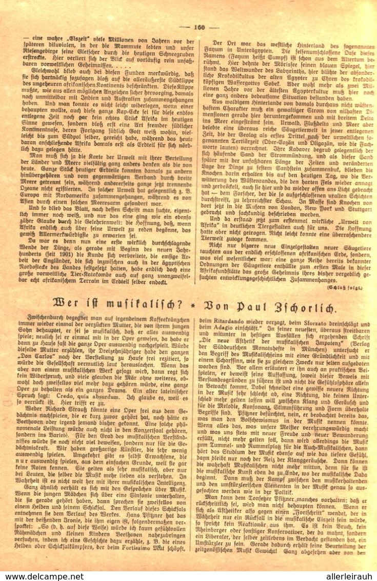 SInd Sie Musikalisch (Paul Zschorlich)  / Artikel Mit Scherenschnitten, Entnommen Aus Zeitschrift / 1920 - Pacchi