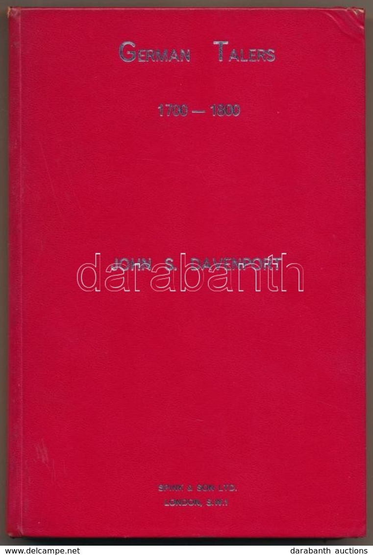 John S. Davenport:  German Talers 1700-1800. London, Spink & Son Ltd. 1965. Használt, Jó állapotú Könyv, Sérülésekkel A  - Zonder Classificatie