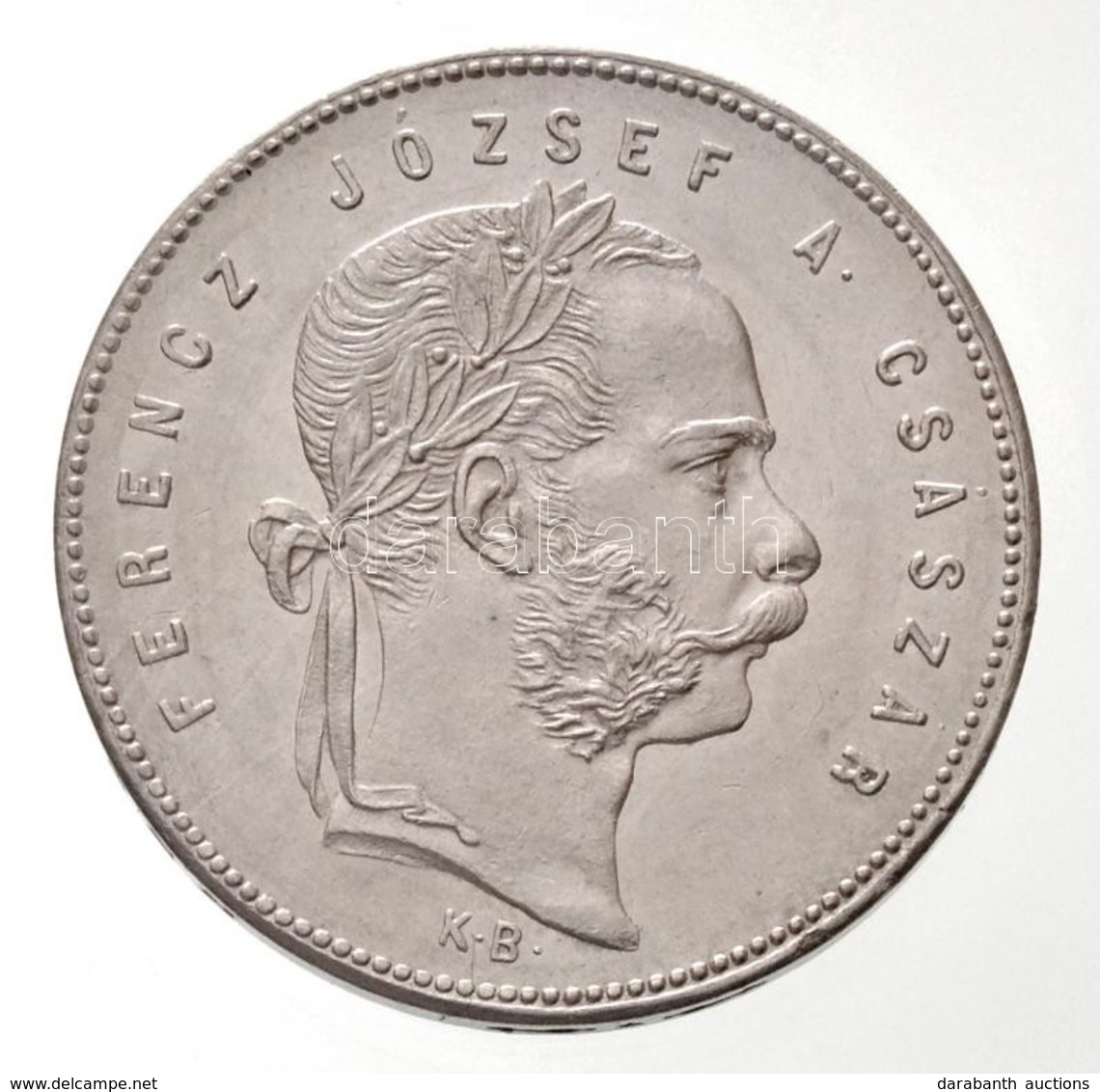 1869KB 1Ft Ag 'Ferenc József / Angyalos Címer' Körmöcbánya T:1- Kis Ph. Hungary 1869KB 1 Forint Ag 'Franz Joseph' Kremni - Zonder Classificatie