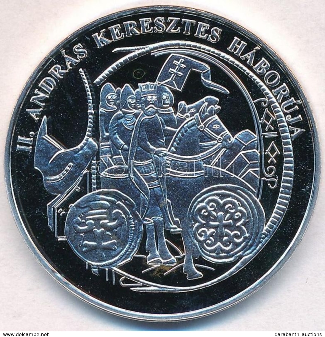 DN 'Magyarország Keresztény Királyai / II. 'Lovag' András 1205-1235' Ag Emlékérem, Tanúsítvánnyal (20,2g/0.333/38,36mm)  - Unclassified