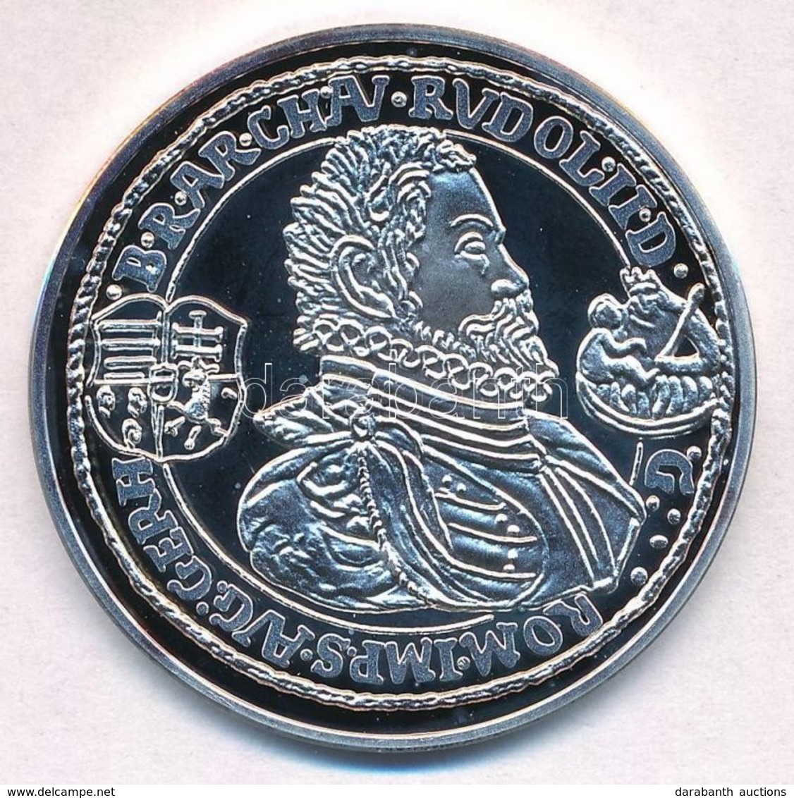 DN 'Magyar Tallérok Utánveretben - Rudolf Tallérja 1598' Ag Emlékérem Tanúsítvánnyal (20g/0.999/38,6mm) T:PP - Zonder Classificatie