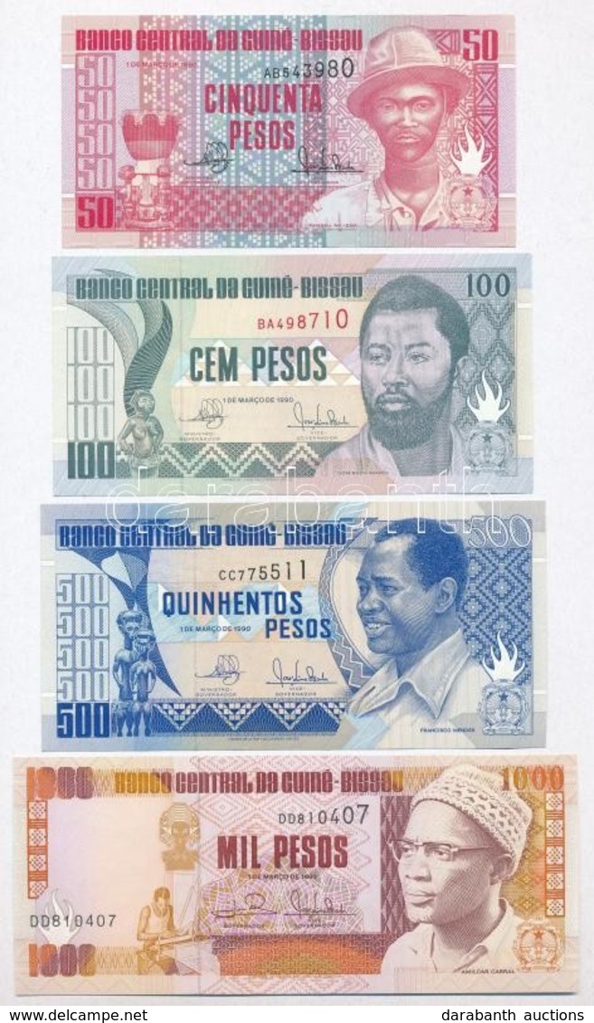 Bissau-Guinea 1990. 50P + 100P + 500P + 1993. 1000P T:I
Guinea-Bissau 1990. 50 Pesos + 100 Pesos + 500 Pesos + 1993. 100 - Zonder Classificatie