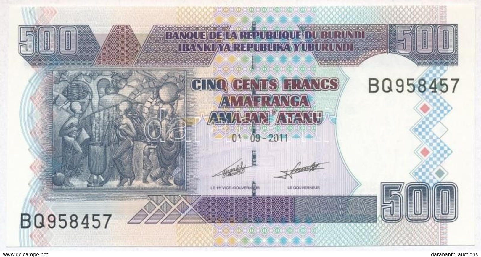 Burundi 2011. 500Fr T:I
Burundi 2011. 500 Francs C:UNC - Unclassified