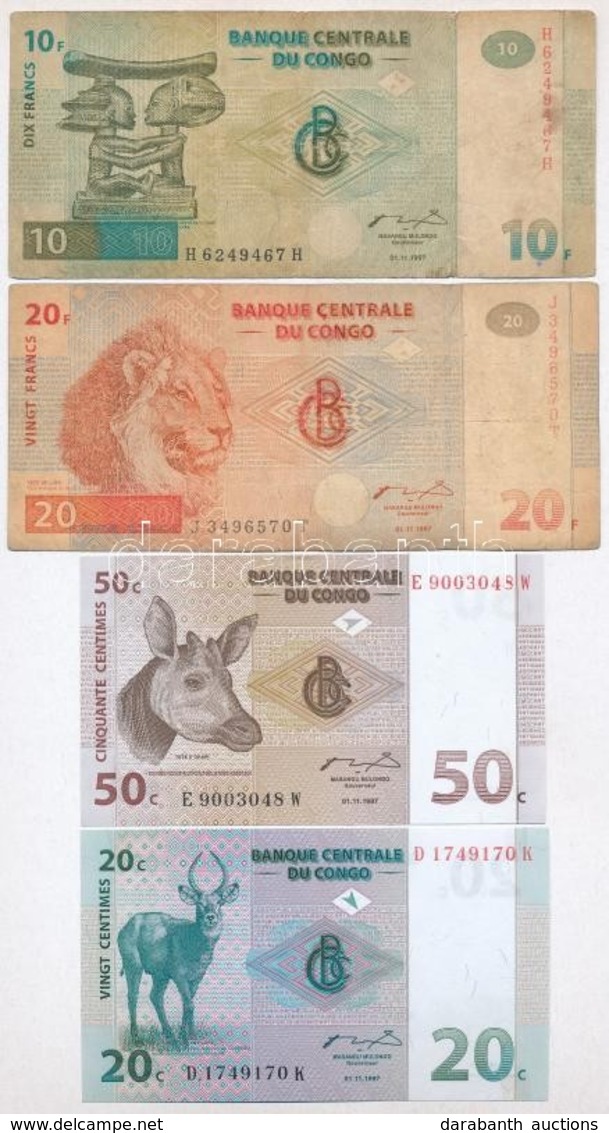 Kongó 1997-2007. 1c-100Fr 8db Különböző Bankjegy T:I-III
Congo 1997-2007. 1 Centime - 100 Francs 8pcs Of Different Bankn - Zonder Classificatie