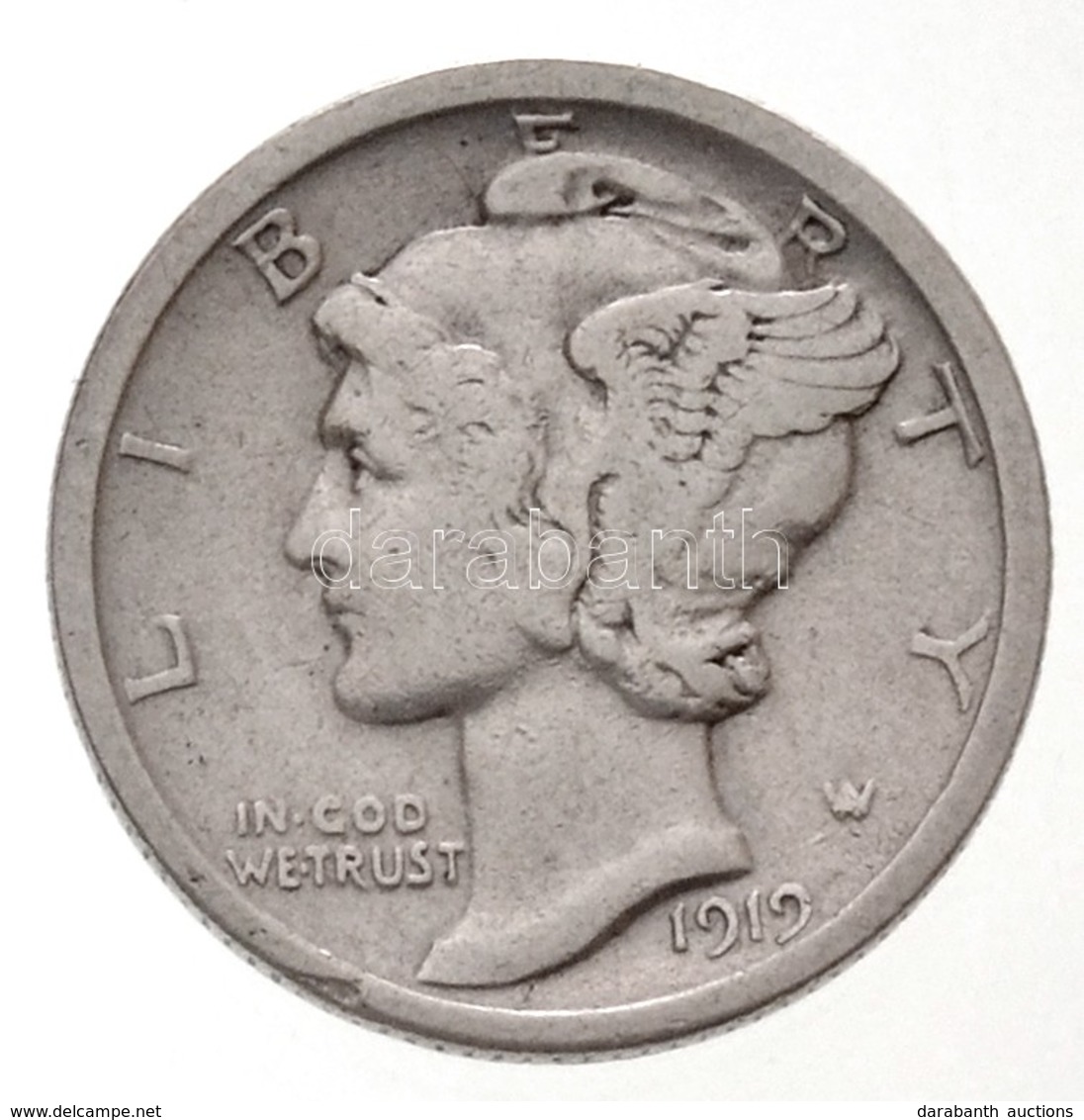 Amerikai Egyesült Államok 1919. 1D Ag 'Mercury' T:2,2-
USA 1919. Dime Ag 'Mercury' C:XF,VF - Unclassified