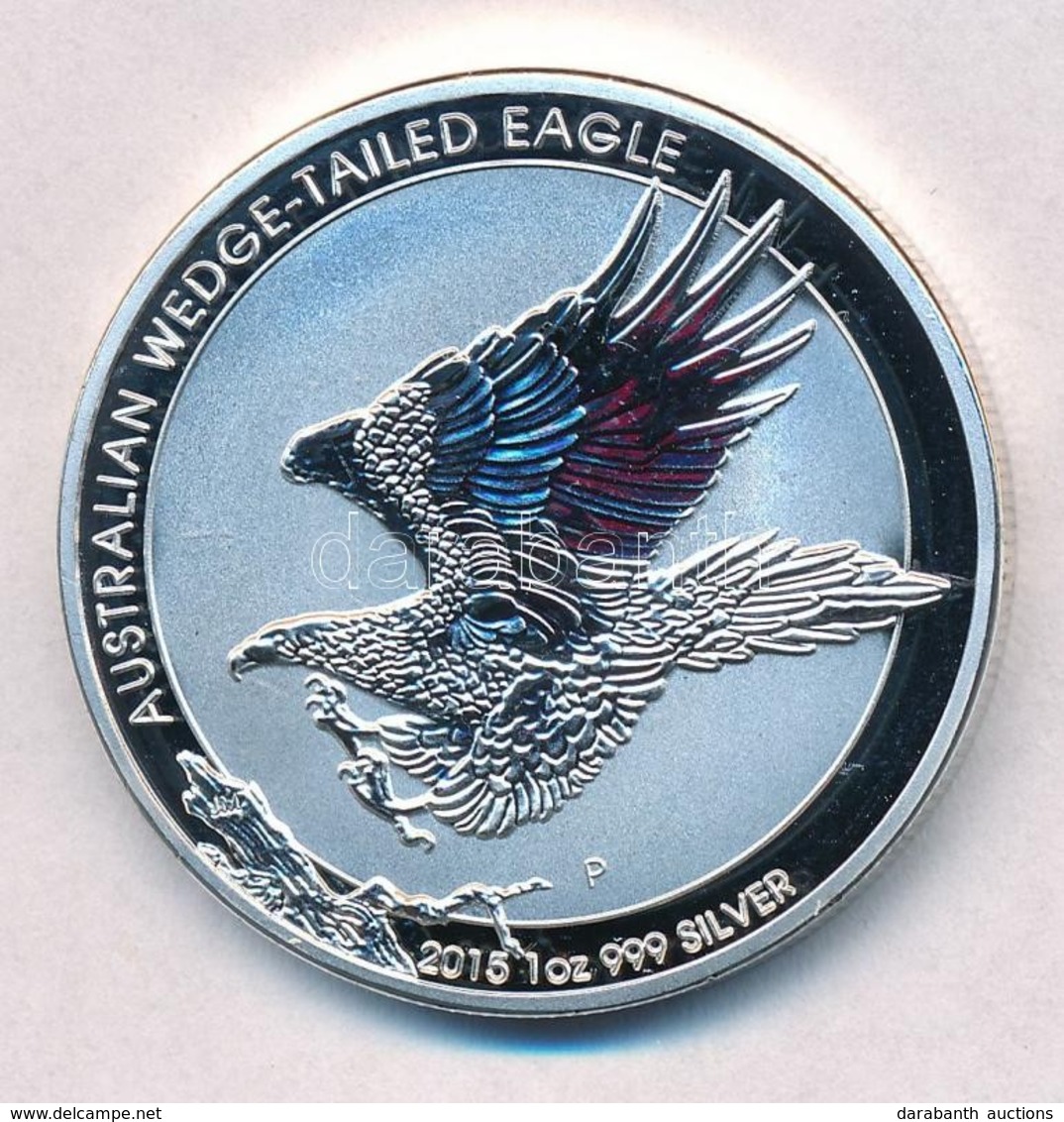 Ausztrália 2015. 1$ Ag 'Ékfarkú Sas' (1oz/0.999) T:PP
Australia  2015. 1 Dollar Ag 'Wedge-tailed Eagle' (1oz/0.999) C:PP - Zonder Classificatie