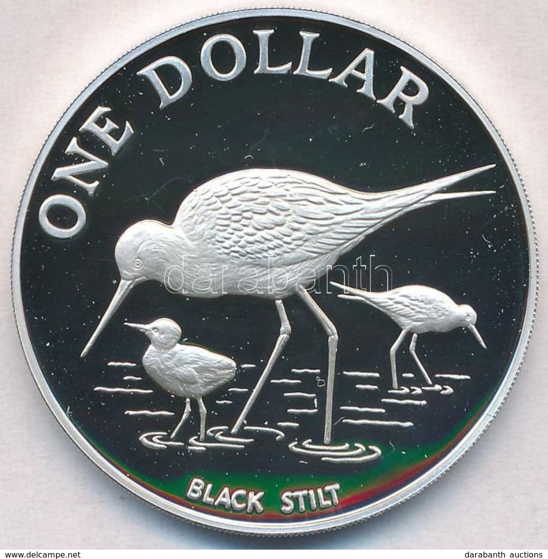 Új-Zéland 1985. 1$ Ag 'Fekete Gólyatöcs' T:PP
New Zealand 1985. 1 Dollar Ag 'Black Stilt' C:PP
Krause KM#55a - Unclassified