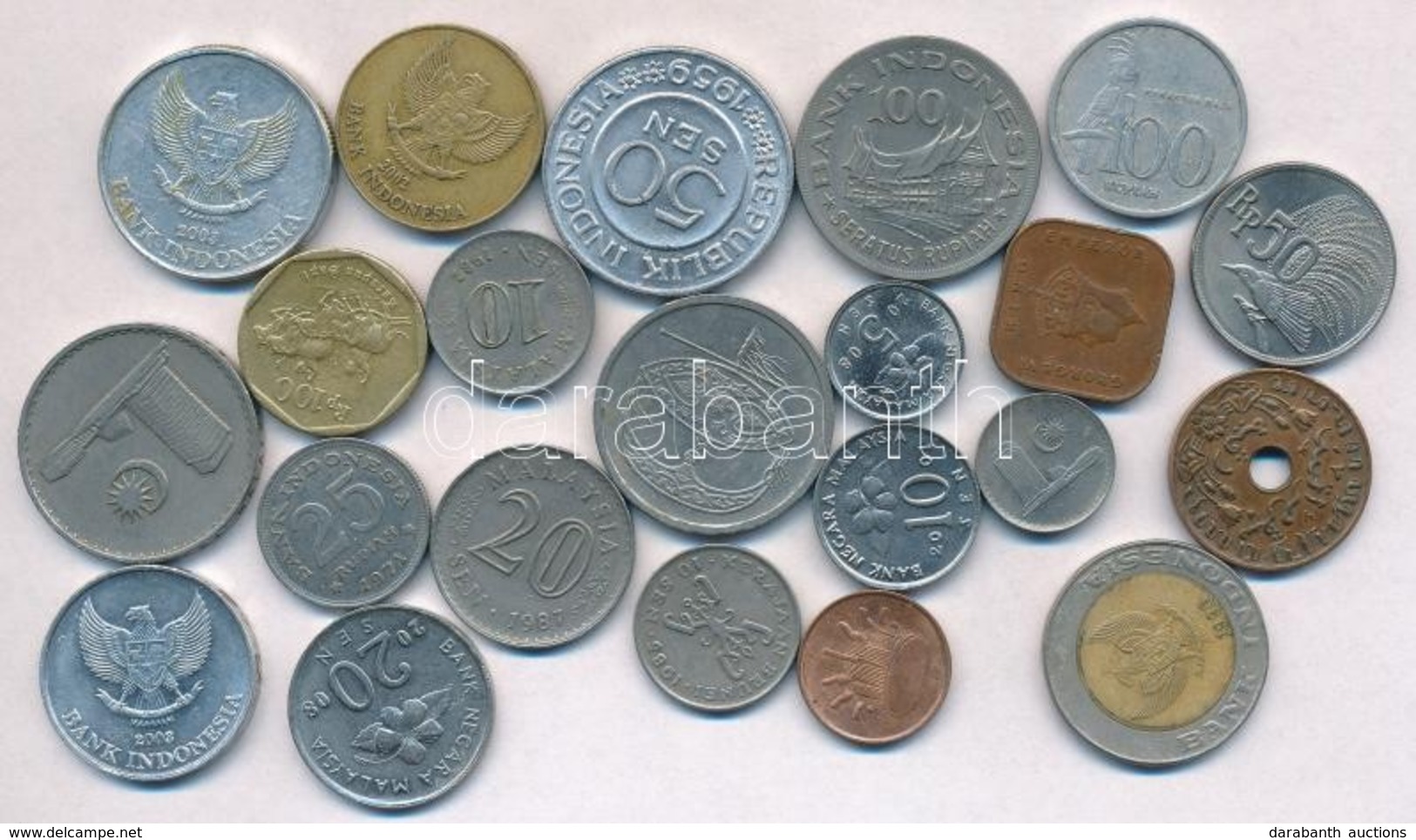 22db Különböző Fémpénz, Benne Brunei, Indonézia, Malajzia T:2,2-
22pcs Of Different Coins, Including Brunei, Indonesia,  - Unclassified