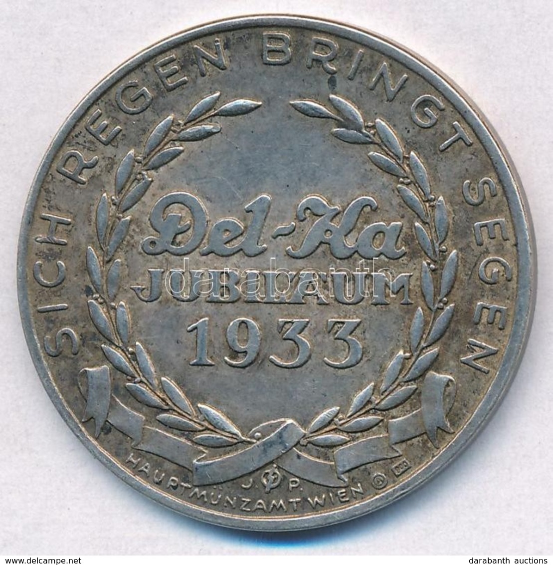 Ausztria 1933. 'Del-Ka 25 éves Jubileum' Jelzett Ag Emlékérem (16,26g/0.900/35mm) T:2
Austria 1933. 'Del-Ka 25th Anniver - Unclassified