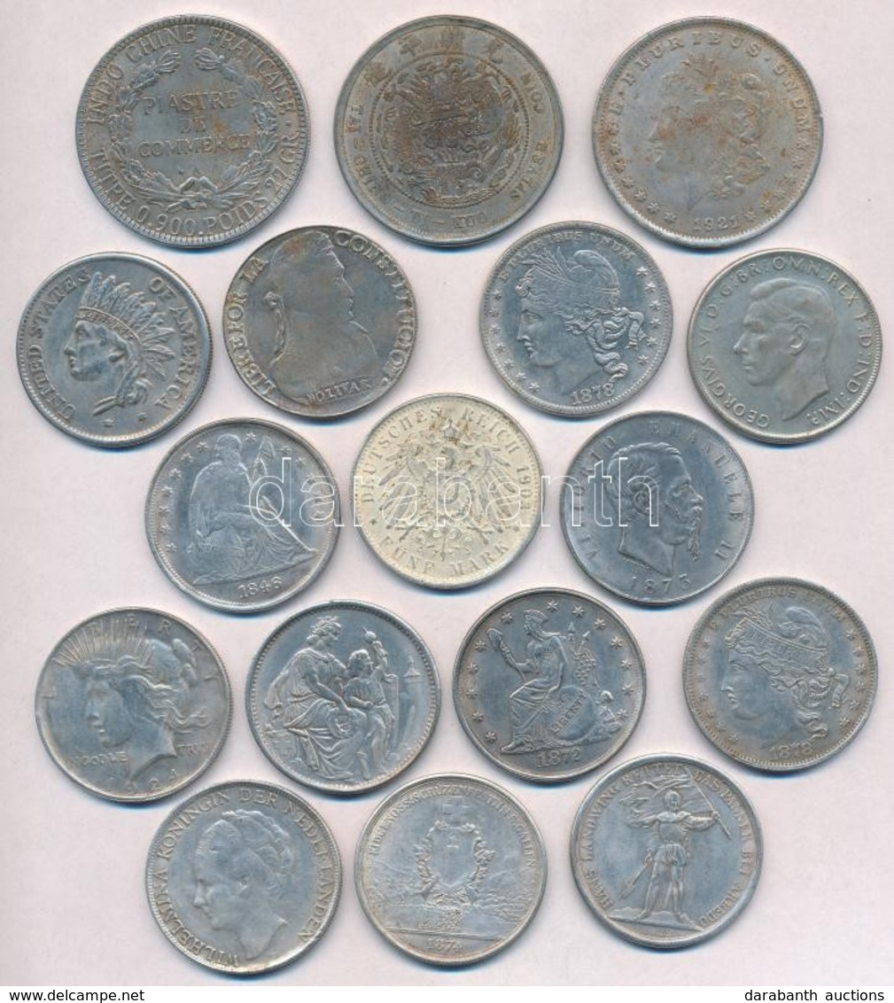 17db Klf Ezüstpénz Fe Hamisítványa T:2,2-
17pcs Of Diff Fe Fake Coins C:XF,VF - Unclassified