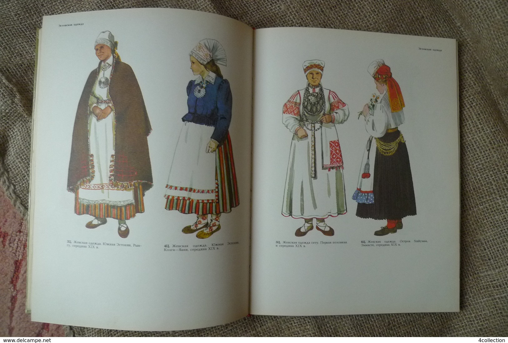 Latvia Riga 1986 Old Book Illustrated Historical & Ethnographic Atlas Of The Baltic States Traditional Costumes Clothes - Slav Languages