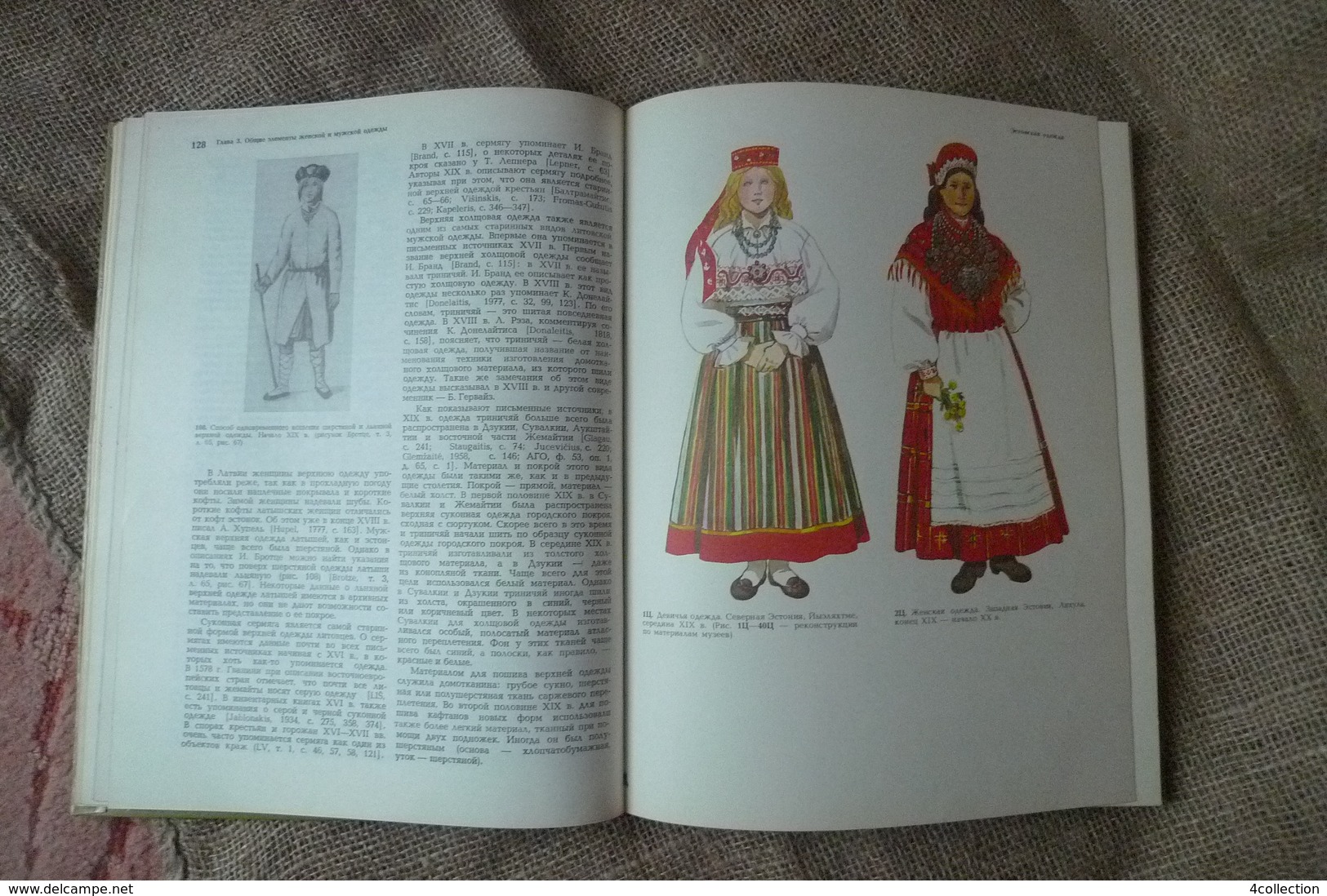 Latvia Riga 1986 Old Book illustrated Historical & Ethnographic Atlas of the Baltic States Traditional Costumes Clothes