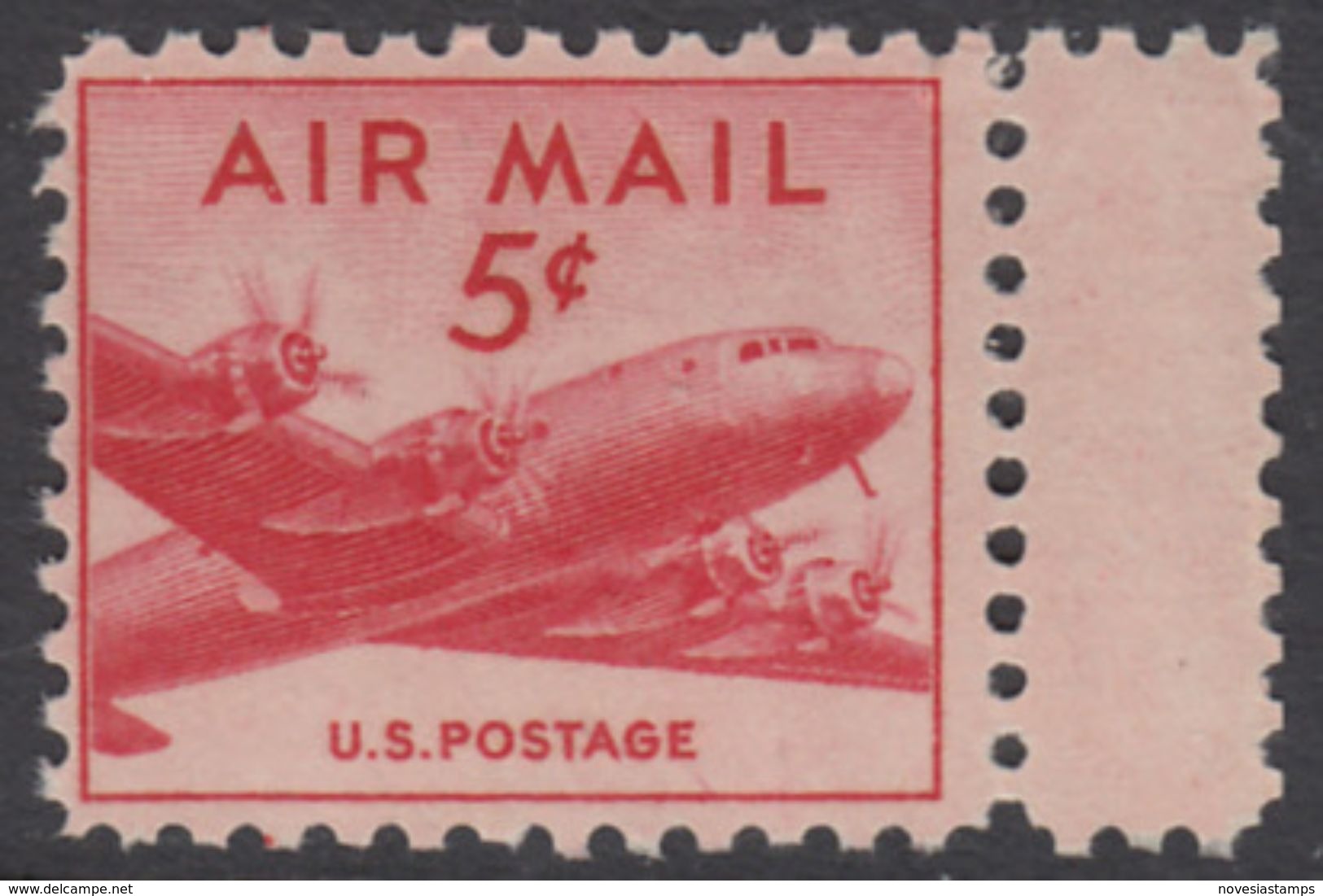!a! USA Sc# C033 MNH SINGLE W/ Right Margin (a04) - DC-4 Skymaster - 2b. 1941-1960 Neufs