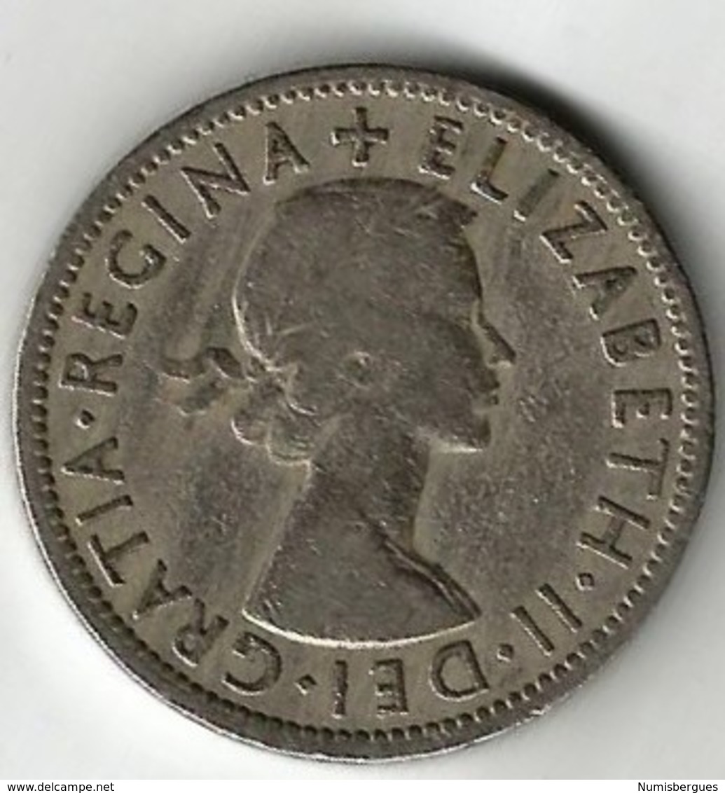 Pièce De Monnaie 2 Shilling  1956 - J. 1 Florin / 2 Schillings
