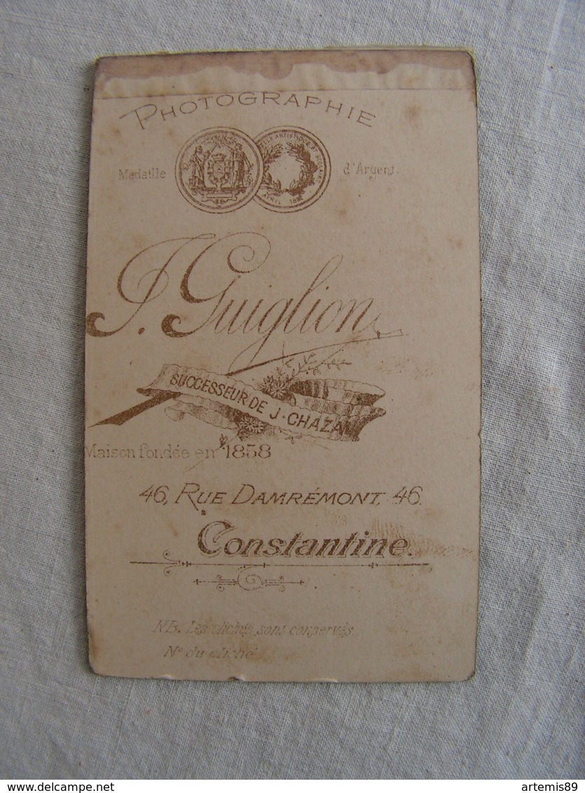 Ancienne  Cdv  Militaire A Identifier  Guiglion Constantine   N 15 - Guerre, Militaire