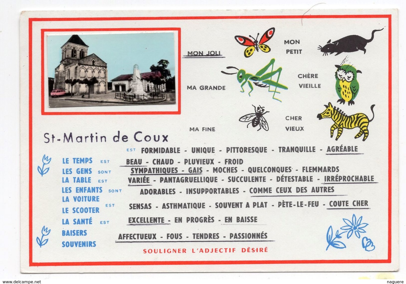 17  SAINT MARTIN DE COUX  -  CPM 1950 / 60 - Other & Unclassified