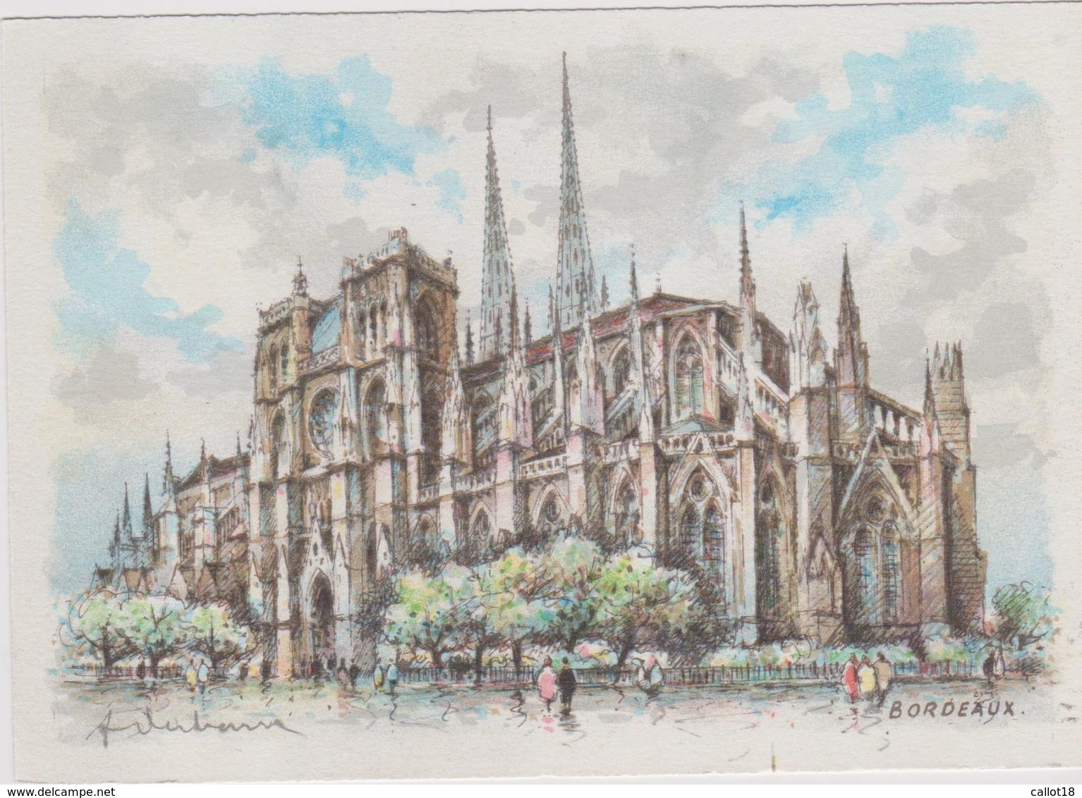 Carte Postale       BARRE  DAYEZ       BORDEAUX     La Cathedrale     2022  H - Bordeaux