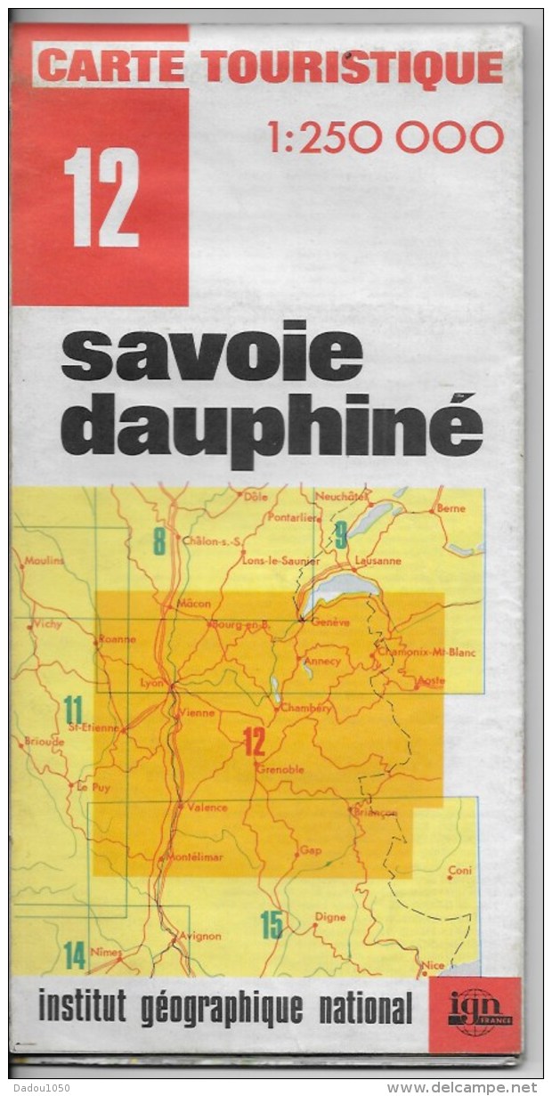 IGN 1/250000 Savoie Dauphiné - Callejero