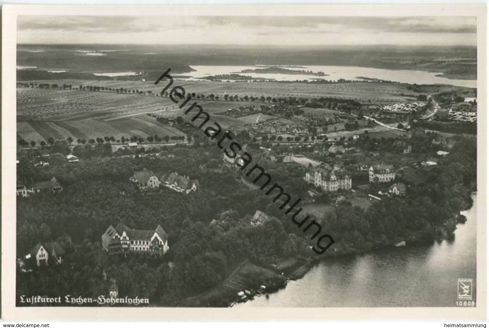 Lychen Hohenlychen - Fliegeraufnahme - Foto-AK 30er Jahre - Verlag Klinke & Co. Berlin - Lychen