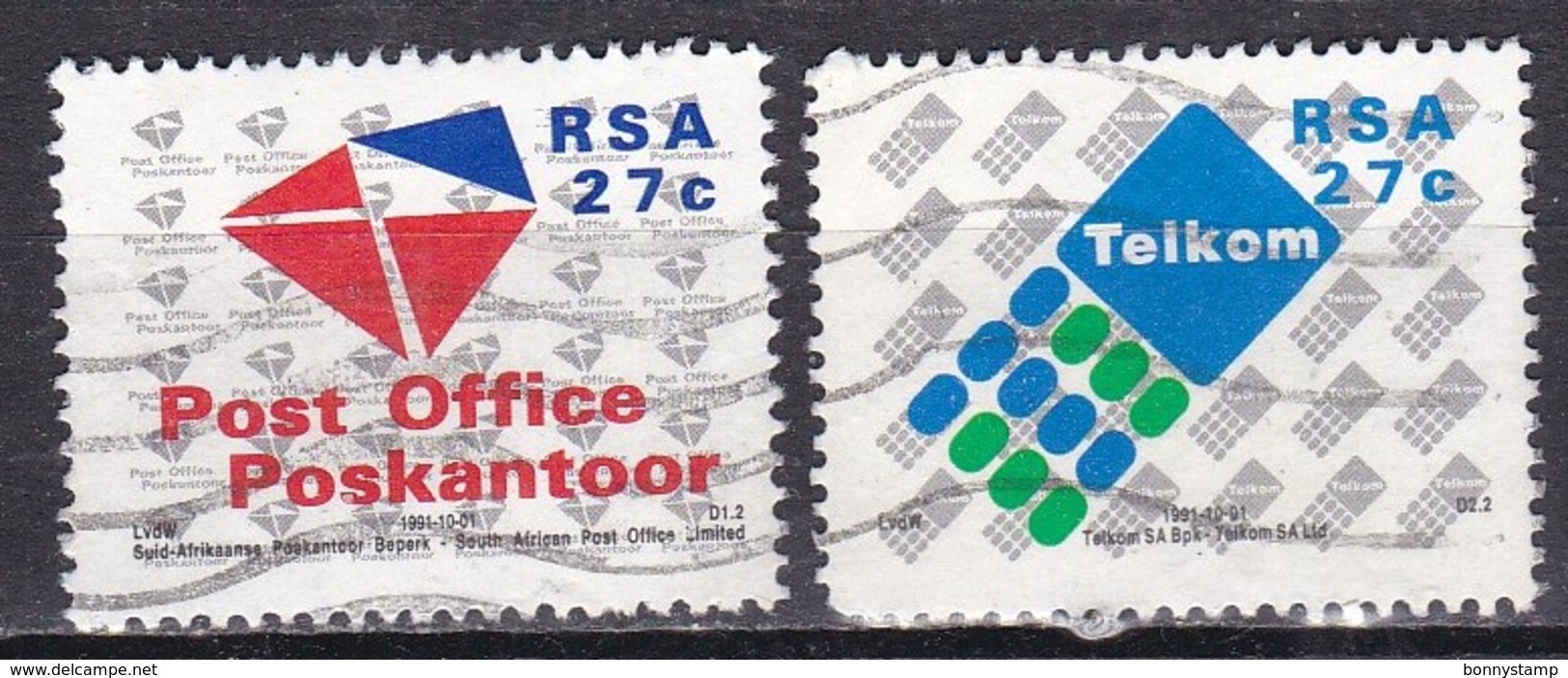 Sud Africa, 1991 - Creation Of Post Office - Nr.808/809 Usato° - Gebruikt