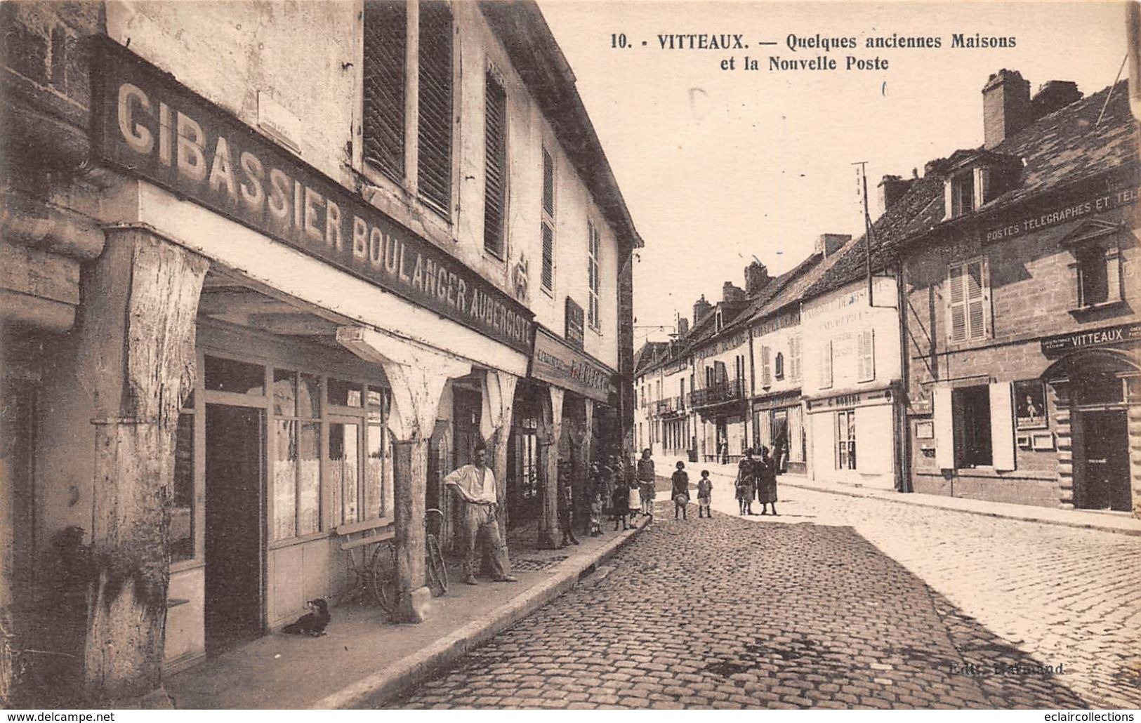 Vitteaux    21      Nouvelle Poste Et Anciennes Maisons. Gibassier Boulanger Aubergiste                (voir Scan) - Other & Unclassified