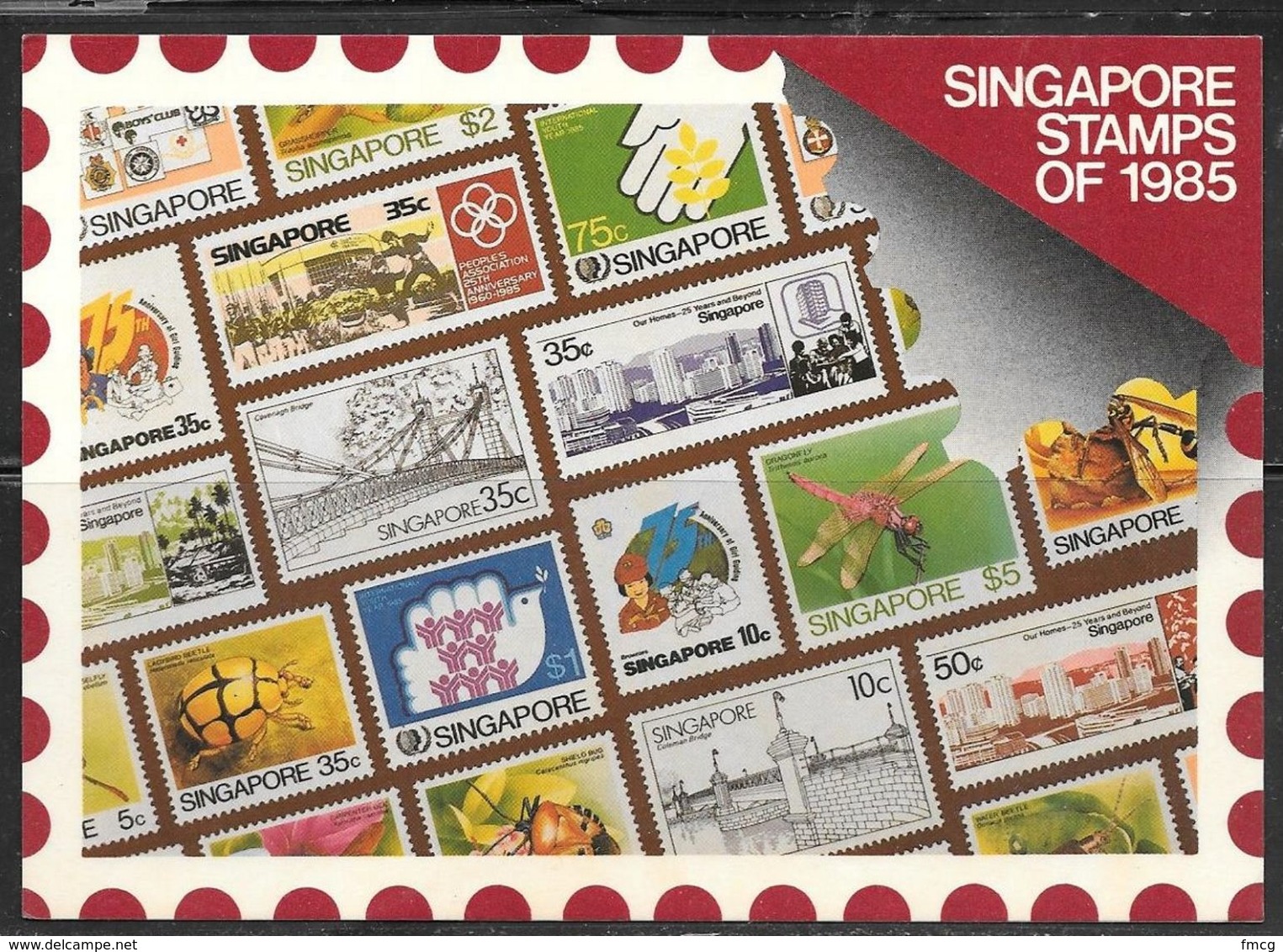 Singapore Stamps Of 1985, Unused - Timbres (représentations)